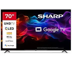 70" Sharp 70HP5265E čierna / 3840 x 2160 / QLED / HDMI / USB / Wi-Fi / DVB-T&T2&C&S&S2 / repro 24W