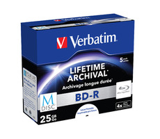Verbatim Blu-ray BD-R M-Disc 25GB 5ks / 4x / Printable / šperk box
