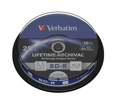 Verbatim M-DISC BD-R Blu-Ray SL 25GB 10ks / 4x / Inkjet printable / spindle