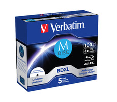 Verbatim MDisc BDXL 100GB 5ks / 4x / Jewel