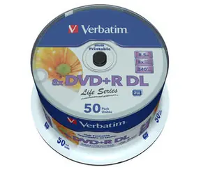 Verbatim DVD+ R DL 8.5 GB Inkjet Printable 50ks / 8x