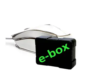 E-Blue MOOD e-box strieborná / optická myš / 3 tlačidiel / 1 koliesko / drôtová (USB) / 2400DPI / 7 farieb podsvietenia /