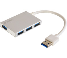 Sandberg USB Pocket HUB 4x USB 3.0 biela