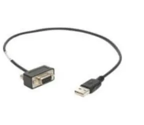 Zebra kábel pre montáž do kiosku / D-Sub DE-9 F / USB-A / rovný / 45cm / čierna