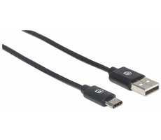 Manhattan kábel Hi-Speed USB-C samec > USB 2.0 samec 2m / čierna