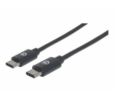 Manhattan kábel Hi-Speed USB-C samec > USB-C samec 2m / čierna