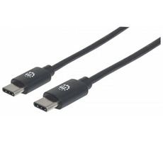 Manhattan kábel Hi-Speed USB-C samec > USB-C samec 3m / čierny