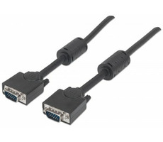 Manhattan Monitor Cable SVGA HD15 M-HD15 M 3m s feritovými jadrami / čierny