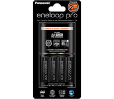 Panasonic BQ-CC55 Smart &amp; Quick Charger + Eneloop Pro AA 2500mAh 4 ks
