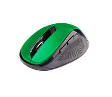 C-TECH WLM-02 čierno-zelená / Bezdrôtová myš / 1600DPI / 6 tlačidiel / USB nano receiver
