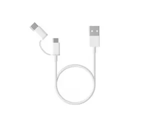 Xiaomi 2 in 1 USB Cable (Micro USB to Type C) 30cm biela