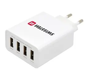 Swissten Sieťový adaptér SMART IC 4xUSB biela / 5A