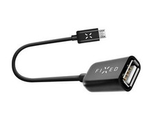 FIXED USB Type-C OTG adaptér pre mobilné telefóny a tablety čierna / USB 2.0