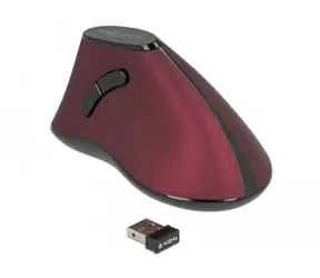 Delock ergonomická vertikálna myš červená