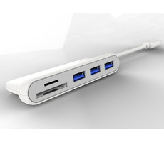 PremiumCord 5G SuperSpeed USB3.1 Typ-C húb / 3x USB3.0 / čítačka SD kariet