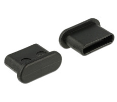 Delock Prachová záslepka pre USB Type-C samica bez uchopenia 10 kusov čierna