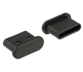Delock Prachová záslepka pre USB Type-C samica bez uchopenia 10 kusov čierna