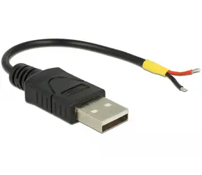 Delock Kábel USB 2.0 Typ-A samec > 2 x drôty bez konektora 10 cm Raspberry Pi