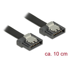 Delock kábel SATA FLEXI 6 Gb/s 0.1 m čierna