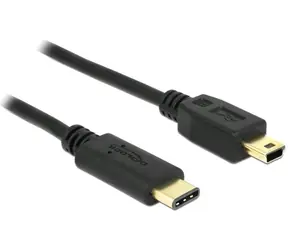 Delock Kábel USB Type-C™ 2.0 samec > USB 2.0 typ Mini-B samec 0.5 m čierna