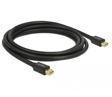 Delock mini Displayport kábel samec > samec 2 m čierna