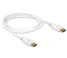 Delock DisplayPort 1.2 kábel samec > DisplayPort samec 2 m biela / 4K