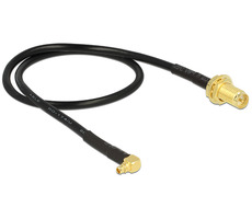 DeLock anténny kábel RP-SMA Jack Bulkhead > MMCX 90° Plug 320 mm
