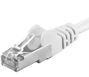 PremiumCord SFTP CAT6A 10m biela / Patch kábel / RJ45-RJ45