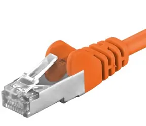 PremiumCord SFTP CAT6A 1.5m oranžová / Patch kábel / RJ45-RJ45