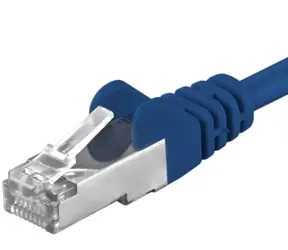 PremiumCord SFTP CAT6A 0.25m modrá / Patch kábel / RJ45-RJ45