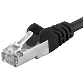 PremiumCord SFTP CAT6A 2m čierna / Patch kábel / RJ45-RJ45
