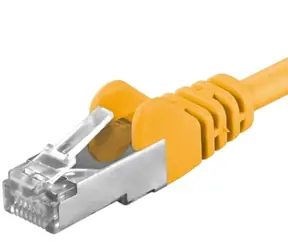 PremiumCord SFTP CAT6A 0.25m žltá / Patch kábel / RJ45-RJ45