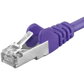 PremiumCord SFTP CAT6A 10m fialová / Patch kábel / RJ45-RJ45