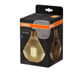 OSRAM LED Filament Vintage 1906 DIAMOND 4.5W 825 E27 / 420lm / 2500K / 15000h / noDIM / A + / Sklo číre zlatá / 1ks