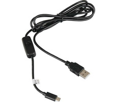 Raspberry PI USB A na Micro USB B napájací kábel s vypínačom / 1.5m
