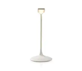 NEDIS LTLG3M1WT2 - Stmievateľná LED Stolová Lampa Biela / Dotykové ovládanie / 3 režimy svietenia / Nabíjacie batérie / 250 lm