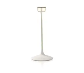 NEDIS LTLG3M1WT4 - Stmievateľná LED Stolová Lampa Biela / Dotykové ovládanie / 3 režimy svietenia / Nabíjacie batérie / 280 lm