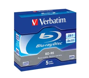 VERBATIM BD-RE 25 GB 2x / 5 kusov / jewel case