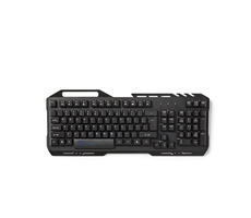 Nedis GKBD200BKDE - Herná Klávesnica Čierna / Osvetlenie RGB / USB 2.0 / Herné Rozloženie Kláves / Kovový Design