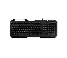 Nedis GKBD200BKUS - Herná Klávesnica Čierna / Osvetlenie RGB / USB 2.0 / USA Medzinárodný / Kovový Design