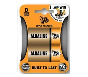 JCB super alkalická batéria D (LR20) blister 2 ks