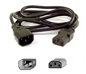 OEM Value sieťový predlžovací kábel čierna 220V 1m