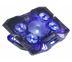 Evolveo ANIA 5 čierna / chladiaci podstavec pod notebooky 11 "- 15.6" / 4X 60 mm & 1x 120 mm / 1000-2500 RPM / modré sv.