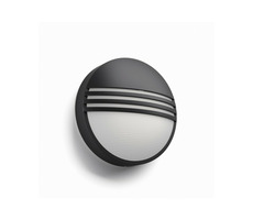 Philips Yarrow LED 6W čierna / vonkajšie svietidlo / 600 lm / 2700K / IP44