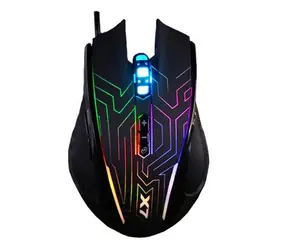 A4tech X87 Oscar Neon Čierna / Herná optická myš / 2400 DPI / 5 tlačidiel / Pravoruká / USB / Neónové podsvietenie