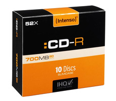 Intenso CD-R 700MB 52x / pre archiváciu dát / 10ks / slimbox