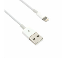 C-TECH USB 2.0 Lightning (IP5 a vyšší) nabíjací a synchronizačný kábel / 1m / biela