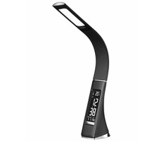 Immax LED stolná lampička Leather 6.5W čierna / 300lm / 5V / 1.0A / 3 farby svetla / flexibilné rameno / USB