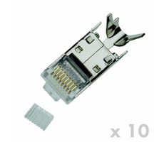 DATACOM tienený STP konektor RJ45 CAT7 / koncovka 8p8c / 10ks