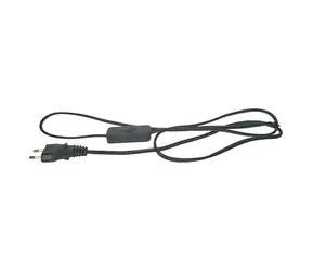 EMOS Flexo šnúra s vypínačom / PVC / 2x0.77mm / 3m / čierna